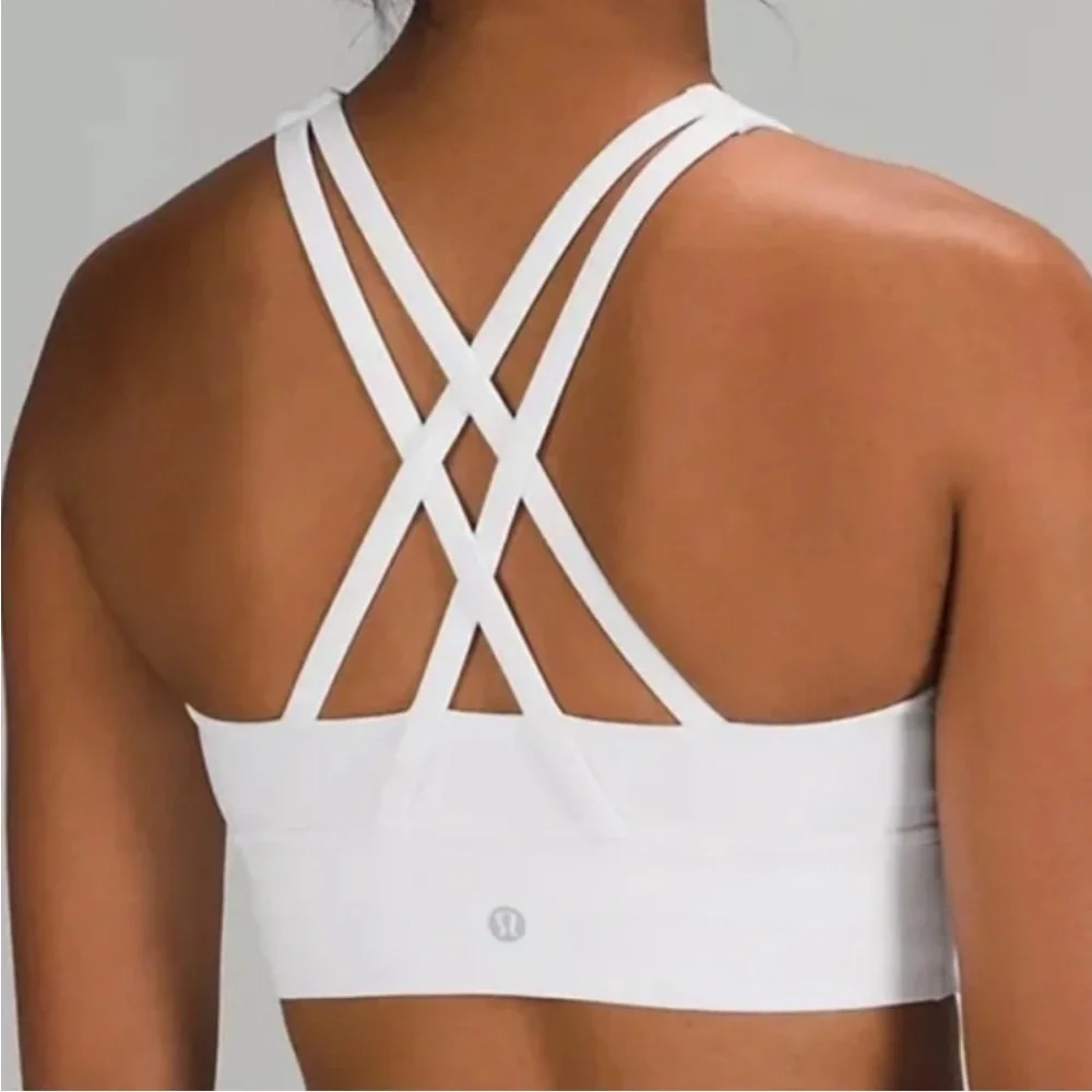 LULULEMON ENERGY HIGH-NECK LONG LINE BRA ZIP IN FRONT LIGHT PINK COLOR NWT
